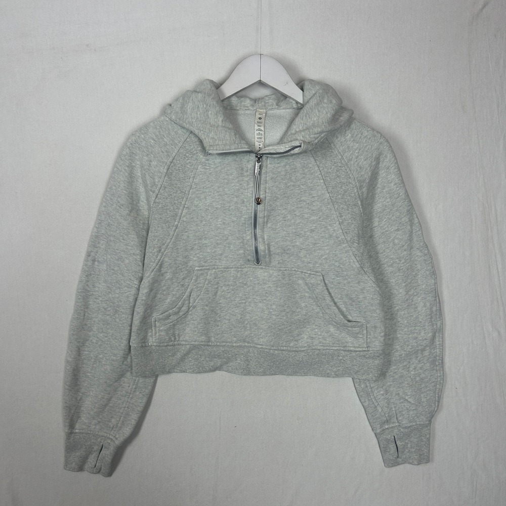 Lululemon Scuba Oversized Half-Zip Hoodie Heathered Core Ultra Light Grey XS/S
